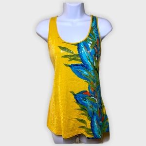 Apt 9 Women’s Yellow Sequins Tank Top
